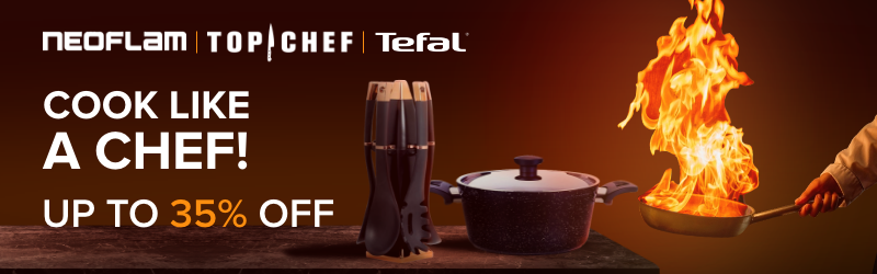 Tefal Armatal Cooking Set - 3 Stewpot 20,24,28 + Frypan 22