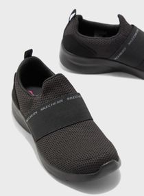 نون - سكيتشرز حذاء دايناميت 2.0 بدون رباط أسود