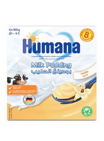 تسوق هيومانا وبودينج الحليب بنكهة الفانيليا وجبة خفيفة للأطفال 100غم عبوة من 4 قطع أونلاين في الإمارات