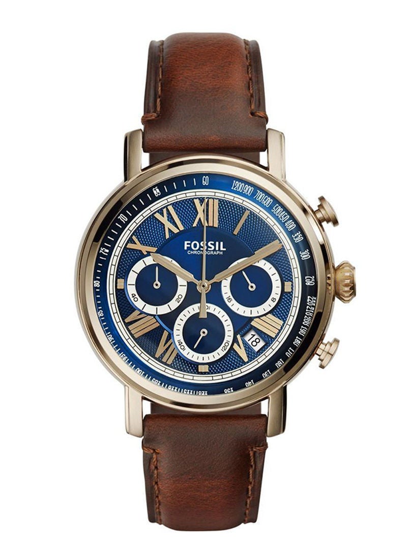FOSSIL Men's Leather Chronograph Watch 