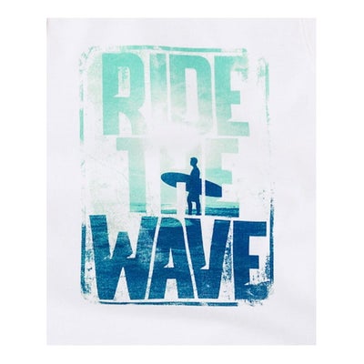 طقم شورت مخطط وسترة بطبعة Ride The Wave